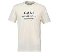 GANT Herren Graphic Printed Tshirt T-Shirt, Cream, L