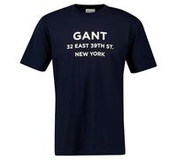 GANT Herren Graphic Printed Tshirt T-Shirt, Evening Blue, S