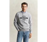 Sweatshirt GANT "GRAPHIC", Herren, Gr. S, grau (grau melange), Sweatware, Obermaterial: 82% Baumwolle, 18% Polyester, regular fit normal, Rundhals, Sweatshirts Sweatshirt, Stickerei, Rundhals, regular