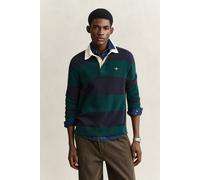 GANT Herren Heavy Rugger mit Blockstreifen aus Lambswool (M) DARK EMERALD