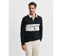 GANT Blocked Logo Heavy Rugger Black Schwarz S