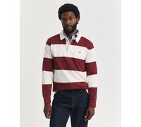 GANT Herren Heavy Rugger mit Blockstreifen (XL) PLUMPED Rot
