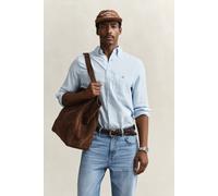 Langarmhemd GANT "Hemd REGULAR COTTON LINEN SHIRT 1er Pack", Herren, Gr. 4XL, N-Gr, blau (hellblau), Obermaterial: 55% Leinen LI. 45% Baumwolle CO., Hemden (92570703-4XL) hellblau