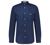 GANT Herrenhemd Regular Fit Poplin – Klassisch, Langarm – Marine – 3XL