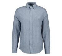 GANT Herren Hemd - Regular Cotton Linen Shirt, Leinen-Baumwoll-Mix, einfarbig Blau / 2XL XXL Blau