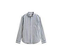 GANT - Bekleidung Reg Cotton Linen Stripe Shirt - Blau - Größe S