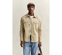 GANT Regular Fit Cotton Twill Overshirt Woody Beige Beige L
