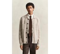 GANT Herren Hemdjacke aus Doppelstrickgewebe (XL) DK SAND MELANGE