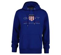 GANT Herren Hoodie - REGULAR ARCHIVE SHIELD HOODIE, Kapuzen-Sweatshirt, Logo Blau (Crisp Blue) / 3XL 3XL Blau