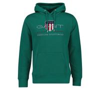 GANT Herren Hoodie - REGULAR ARCHIVE SHIELD HOODIE, Kapuzen-Sweatshirt, Logo Grün (Deep Forest Green) M