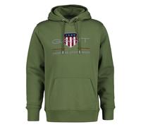 GANT Herren Hoodie - REGULAR ARCHIVE SHIELD HOODIE, Kapuzen-Sweatshirt, Logo Grün (Dry Herb) 3XL