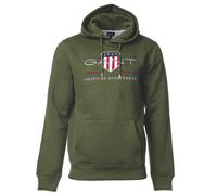 GANT Herren Hoodie - REGULAR ARCHIVE SHIELD HOODIE, Kapuzen-Sweatshirt, Logo Grün (Moss Green) M