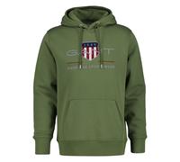 GANT Herren Hoodie - REGULAR ARCHIVE SHIELD HOODIE, Kapuzen-Sweatshirt, Logo M Grün