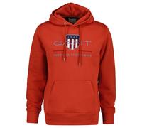 GANT Herren Hoodie - REGULAR ARCHIVE SHIELD HOODIE, Kapuzen-Sweatshirt, Logo Rot (Maple Fire) / XL XL Rot