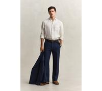GANT Herren Indigo Seersucker Anzughose (50) MID Blau