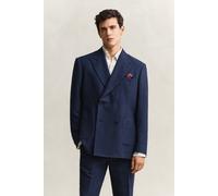 GANT Herren Indigo Seersucker Anzugsakko (54) MID Blau