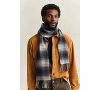 GANT Herren Karierter Wollschal (ONE SIZE) EVENING Blau