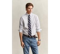 GANT Herren Kariertes Anzughemd aus Twill (M) Weiß