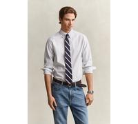 GANT Herren Kariertes Anzughemd aus Twill (XL) Weiß