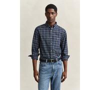 GANT Herren Kariertes Archive Popeline-Hemd (M) INDIGO