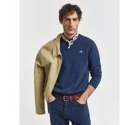 GANT Regular Fit Pullover dunkelblau, Einfarbig