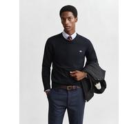 Gant Herren Classic Cotton C-Neck Pullover, Evening Blue, L EU