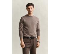 GANT Herren Klassischer Rundhalspullover aus Baumwolle (M) DK HAZELNUT MELANGE