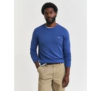 GANT Herren Klassischer Rundhalspullover aus Baumwolle (M) RICH Blau