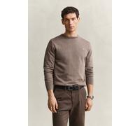 GANT Herren Klassischer Rundhalspullover aus Baumwolle (XL) DK HAZELNUT MELANGE