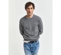 GANT Herren Klassischer Rundhalspullover aus Baumwolle (XXL) DARK Grau MELANGE