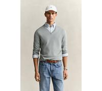 GANT - Klassischer V-Neck Pullover aus Baumwolle ceramic grey - Gr. - 4XL