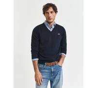 GANT Herren Classic Cotton V-Neck KLASSISCHER Baumwollpullover MIT V-Ausschnitt, ABENDBLAU, XS