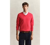 GANT Herren Klassischer V-Neck Pullover aus Baumwolle (XXXL) ROSE Rot