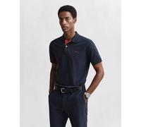 GANT Herren Poloshirt - REGULAR CONTRAST PIQUE RUGGER, Knopfleiste, Cotton Stretch Dunkelblau 5XL