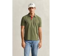GANT Herren Kontrast Piqué Poloshirt (M) DRY HERB Grün