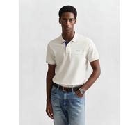 Gant Herren REG Contrast Pique SS Rugger Polohemd, Eggshell, Standard