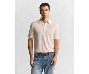 GANT Herren Kurzärmeliger Polopullover aus extrafeiner Merinowolle (L) SEED MELANGE