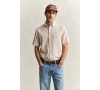 GANT Herren Kurzarm-Hemd aus Leinenmix (L) OAT BEIGE