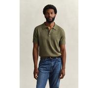 GANT Herren Kurzarm-Polopullover aus Baumwollmix-Flammgarn (L) DRY HERB Grün