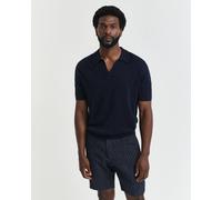 GANT Herren Kurzarm Polopullover aus Leinenmix (XL) EVENING Blau