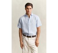GANT Herren Kurzarmhemd aus Leinen (XL) SKY Blau