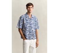 GANT Herren Kurzarmhemd mit Print (M) VINTAGE Blau