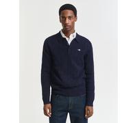 GANT Herren Lambswool Zopfstrick Polopullover (S) EVENING Blau