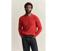 GANT Herren Lambswool Zopfstrick Rundhalspullover (4XL) MAPLE FIRE