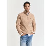 GANT Herren Lambswool Zopfstrick Troyer (S) KHAKI MELANGE