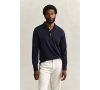 GANT Herren Langarm-Poloshirt aus Pima-Baumwolle (M) EVENING Blau