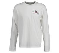 GANT Herren Langarmshirt - REGULAR MEDIUM ARCHIVE SHIELD, Longsleeve, Baumwolle Weiß XL