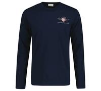 GANT Herren Langarmshirt - REGULAR MEDIUM ARCHIVE SHIELD, Longsleeve, Baumwolle XXXL Blau