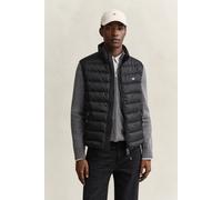 Steppweste GANT "LIGHT DOWN VEST", Herren, Gr. M, schwarz, Web, Obermaterial: 100% Polyester. Futter: 100% Polyester. Wattierung: 90% Daunen, 10% Federn, unifarben, regular fit normal, Rundhals, Weste