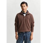 GANT Herren Leichtes Sacker Rib Sweatshirt mit Reißverschlusskragen (XL) DARK Braun MELANGE